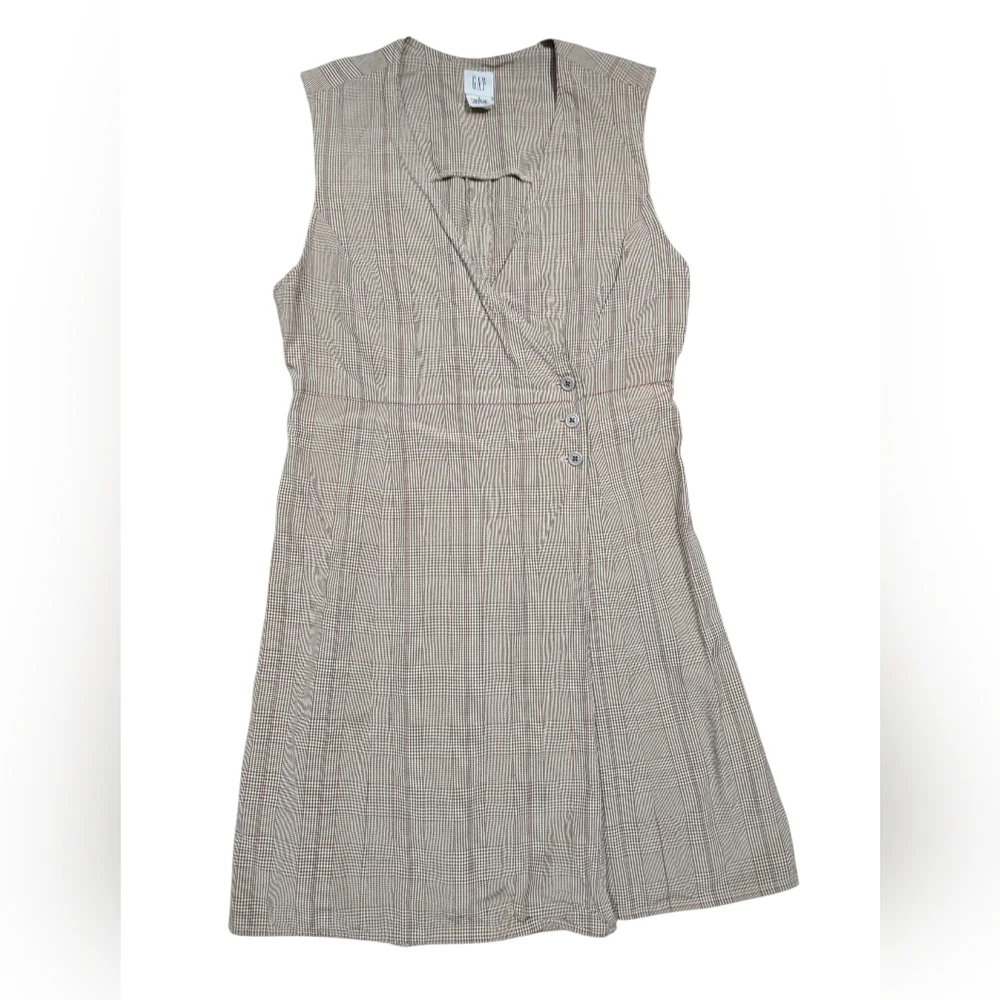Vintage 90s Gap Plaid Vest Styke Dress Size 4